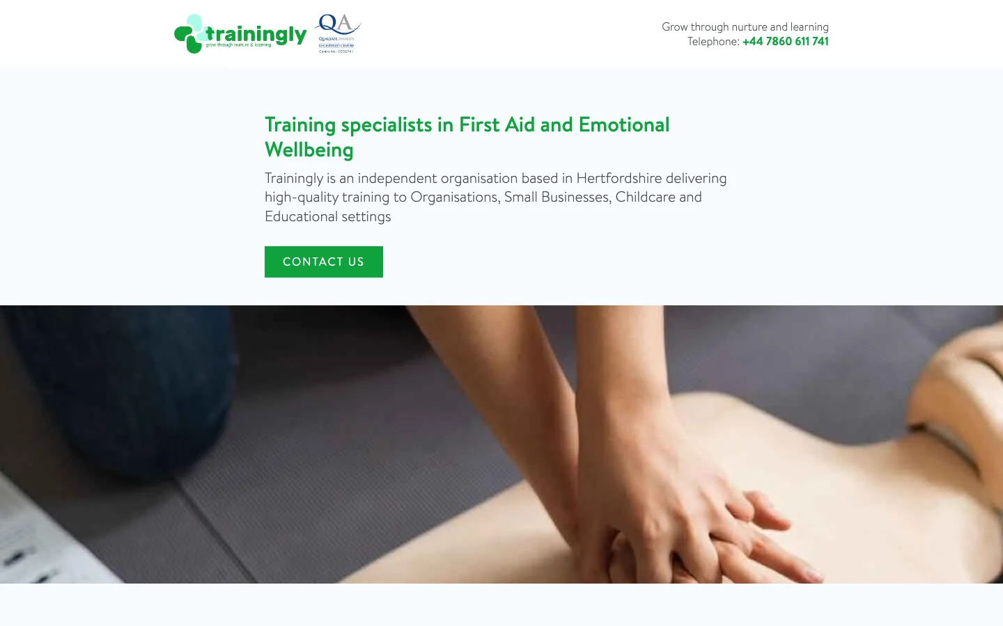 Trainingly homepage